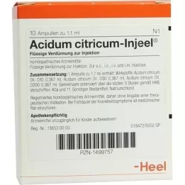 ACIDUM CITRICUM INJEEL Ampuller, 10 stk