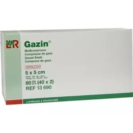 GAZIN Gasbind komp.5x5 cm steril 12 ganger, 40x2 stk