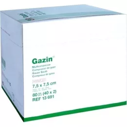 GAZIN Gasbind komp. 7,5x7,5 cm steril 12-fold, 40x2 stk