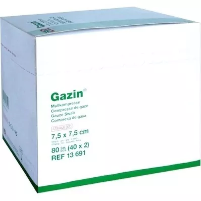 GAZIN Gasbind komp. 7,5x7,5 cm steril 12-fold, 40x2 stk