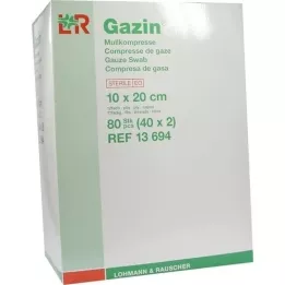 GAZIN Gasbind komp. 10x20 cm steril 12 ganger, 40x2 stk