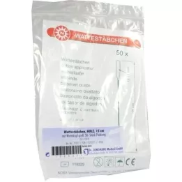 WATTESTÄBCHEN Trehode 15 cm, 50 stk