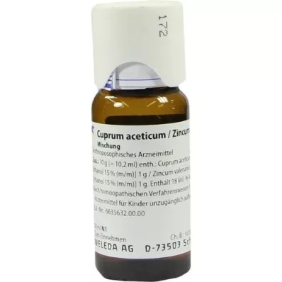 CUPRUM ACETICUM/Zincum valerianicum blanding, 50 ml