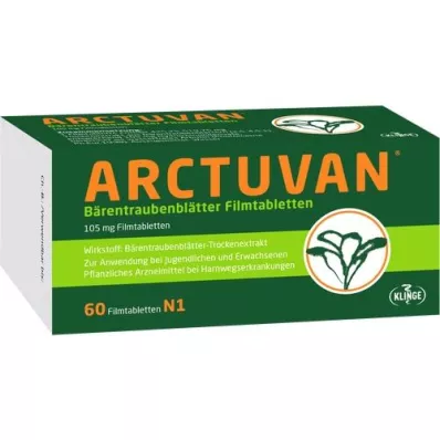 ARCTUVAN Bearberry filmdrasjerte tabletter, 60 stk ARCTUVAN Bearberry filmdrasjerte tabletter, 60 stk