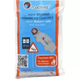 ROADBAG Poser-WC/Nødtoalett for menn, 5 stk