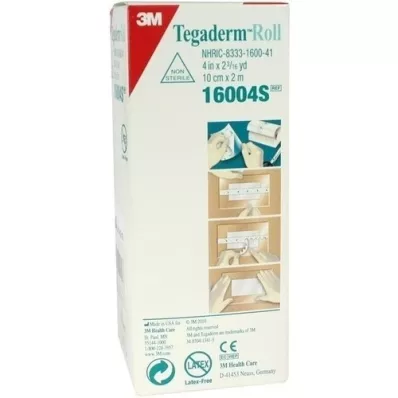 TEGADERM 3M gips 10 cmx2 m rull 16004S, 1 stk TEGADERM 3M gips 10 cmx2 m rull 16004S, 1 stk