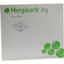 MELGISORB Ag bandasje 10x10 cm, 10 stk