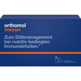 ORTHOMOL Kombinasjonspakke med immun drikkeflaske/tablett.