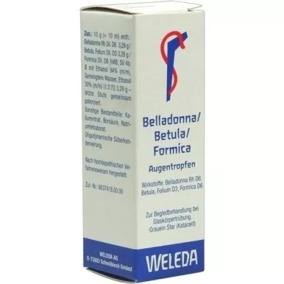 BELLADONNA/BETULA/FORMICA Øyedråper, 10 ml BELLADONNA/BETULA/FORMICA Øyedråper, 10 ml