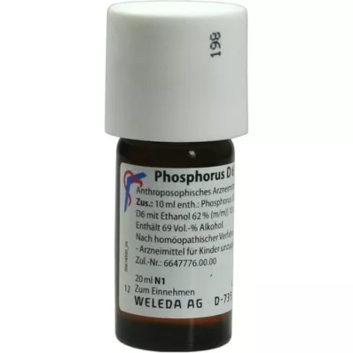 PHOSPHORUS D6 Fortynning, 20 ml PHOSPHORUS D6 Fortynning, 20 ml