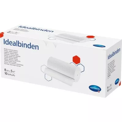 IDEALBINDE Hartmann 8 cm x 5 m, 10 stk IDEALBINDE Hartmann 8 cm x 5 m, 10 stk