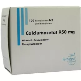 CALCIUMACETAT 950 mg filmdrasjerte tabletter, 100 stk
