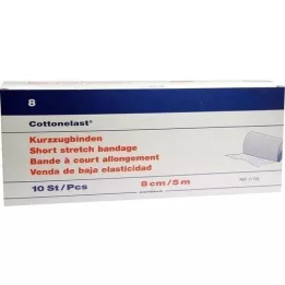 KURZZUGBINDE Bomullslast 8 cmx5 m, 10 stk