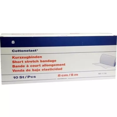 KURZZUGBINDE Bomullslast 8 cmx5 m, 10 stk KURZZUGBINDE Bomullslast 8 cmx5 m, 10 stk