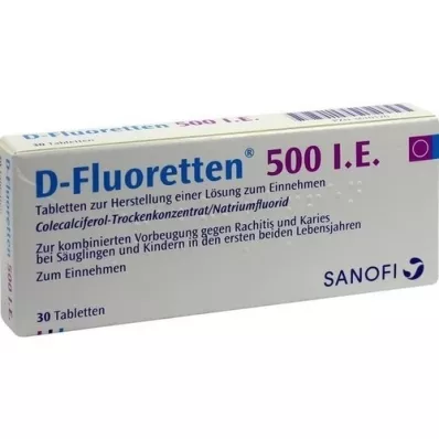 D FLUORETTEN 500 tabletter, 30 stk