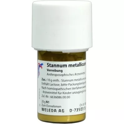 STANNUM METALLICUM praeparatum D 8 Triturering, 20 g STANNUM METALLICUM praeparatum D 8 Triturering, 20 g