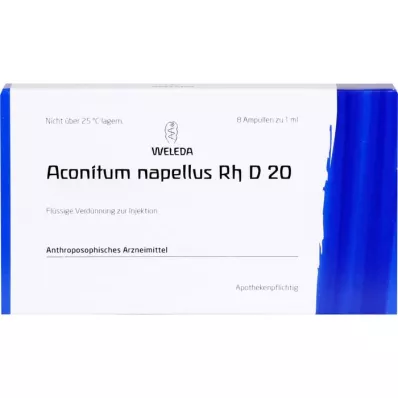 ACONITUM NAPELLUS Rh D 20 ampuller, 8X1 ml ACONITUM NAPELLUS Rh D 20 ampuller, 8X1 ml