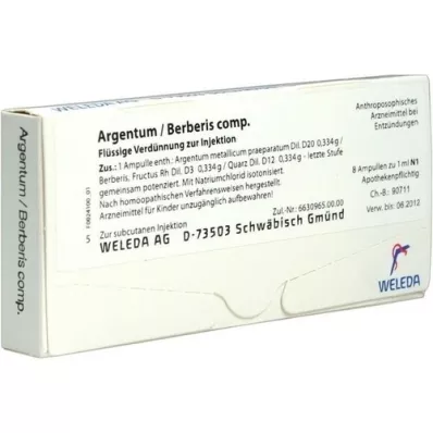 ARGENTUM/BERBERIS komp. ampuller, 8 stk