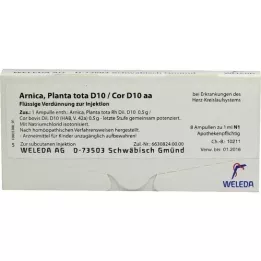 ARNICA PLANTA tota D 10/Cor D 10 aa ampuller, 8X1 ml