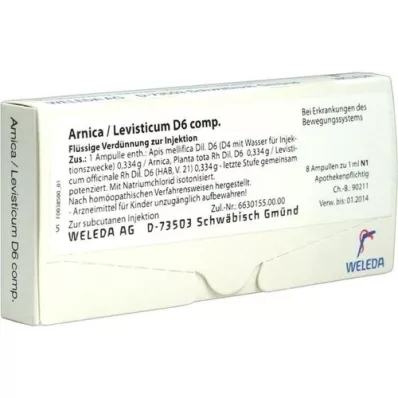 ARNICA/LEVISTICUM D 6 komp. ampuller, 8x1 ml ARNICA/LEVISTICUM D 6 komp. ampuller, 8x1 ml