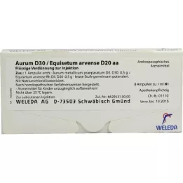 AURUM D 30/Equisetum arvense D 20 aa ampuller, 8X1 ml
