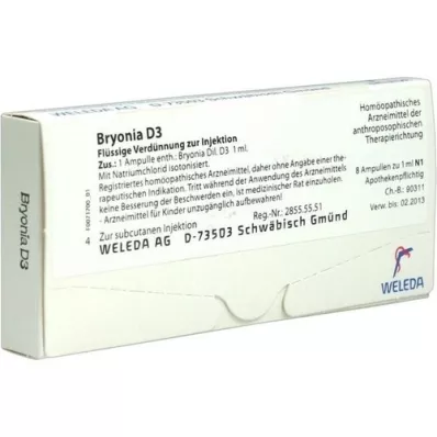 BRYONIA D 3 ampuller, 8X1 ml