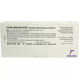 CARBO BETULAE D 20 ampuller, 8X1 ml