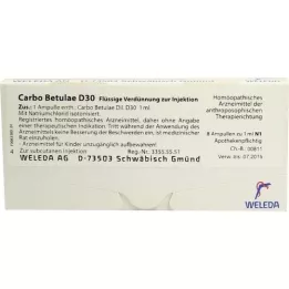 CARBO BETULAE D 30 ampuller, 8X1 ml