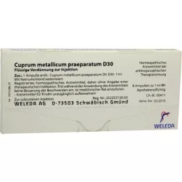 CUPRUM METALLICUM praep.D 30 ampuller, 8X1 ml