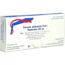 FERRUM SIDEREUM D 10/Pancreas D 6 aa ampuller, 8X1 ml