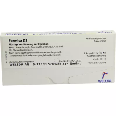 FORMICA D 3 ampuller, 8X1 ml FORMICA D 3 ampuller, 8X1 ml