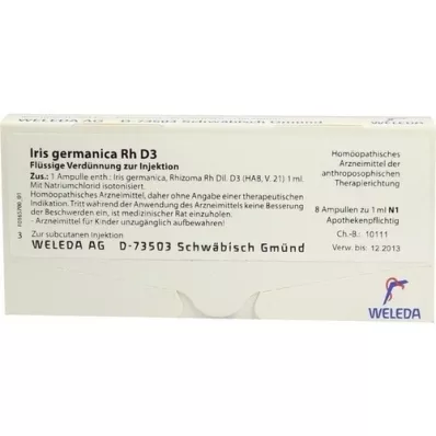 IRIS GERMANICA Rh D 3 ampuller, 8X1 ml
