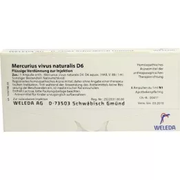 MERCURIUS VIVUS NATURALIS D 6 ampuller, 8X1 ml