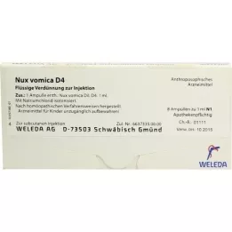 NUX VOMICA D 4 ampuller, 8X1 ml