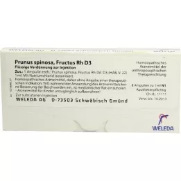 PRUNUS SPINOSA FRUCTUS Rh D 3 ampuller, 8X1 ml