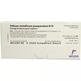 STIBIUM METALLICUM PRAEPARATUM D 10 ampuller, 8X1 ml