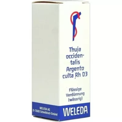 THUJA OCCIDENTALIS ARGENTO culta Rh D 3 Fortynning, 20 ml THUJA OCCIDENTALIS ARGENTO culta Rh D 3 Fortynning, 20 ml