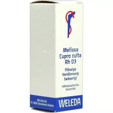 MELISSA CUPRO culta RH D 3 fortynning, 20 ml MELISSA CUPRO culta RH D 3 fortynning, 20 ml