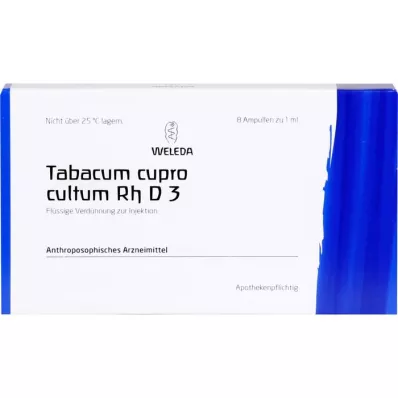TABACUM CUPRO cultum Rh D 3 ampuller, 8X1 ml TABACUM CUPRO cultum Rh D 3 ampuller, 8X1 ml