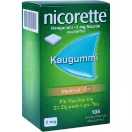 NICORETTE 2 mg ferskfrukttyggegummi, 105 stk