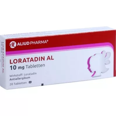 LORATADIN AL 10 mg tabletter, 20 stk LORATADIN AL 10 mg tabletter, 20 stk