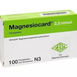 MAGNESIOCARD 2,5 mmol filmdrasjerte tabletter, 100 stk