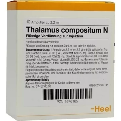 THALAMUS kompositum N ampuller, 10 stk THALAMUS kompositum N ampuller, 10 stk