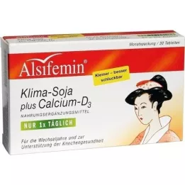 ALSIFEMIN Klima-Soja pluss Calcium D3 tabletter, 30 stk