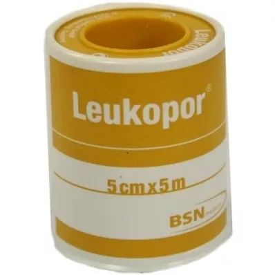 LEUKOPOR 5 cmx5 m, 1 stk LEUKOPOR 5 cmx5 m, 1 stk