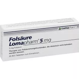 FOLSÄURE LOMAPHARM 5 mg tabletter, 20 stk