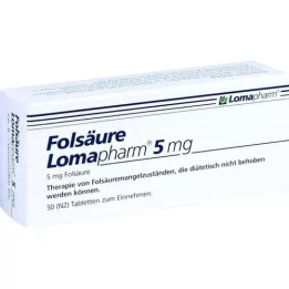 FOLSÄURE LOMAPHARM 5 mg tabletter, 50 stk