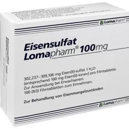 EISENSULFAT Lomapharm 100 mg filmdrasjerte tabletter, 100 stk