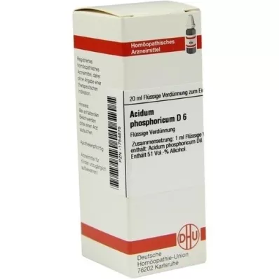 ACIDUM PHOSPHORICUM D6 Fortynning, 20 ml ACIDUM PHOSPHORICUM D6 Fortynning, 20 ml