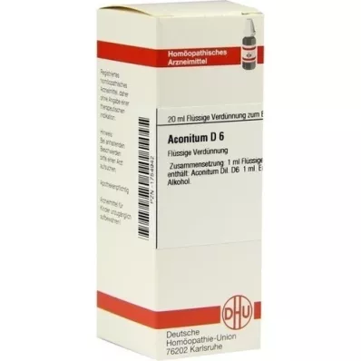 ACONITUM D6 Fortynning, 20 ml ACONITUM D6 Fortynning, 20 ml